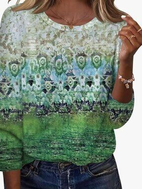 TCOT Women Long Sleeve Crew Neck Tee Top